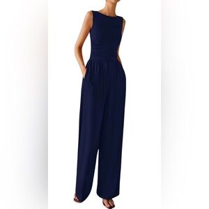 NWT PRETTYGARDEN One Piece JumpsuitsCasual Sleeveless Crewneck Wide Leg size L